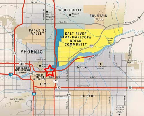 Salt River Pima - Maricopa Indian Map